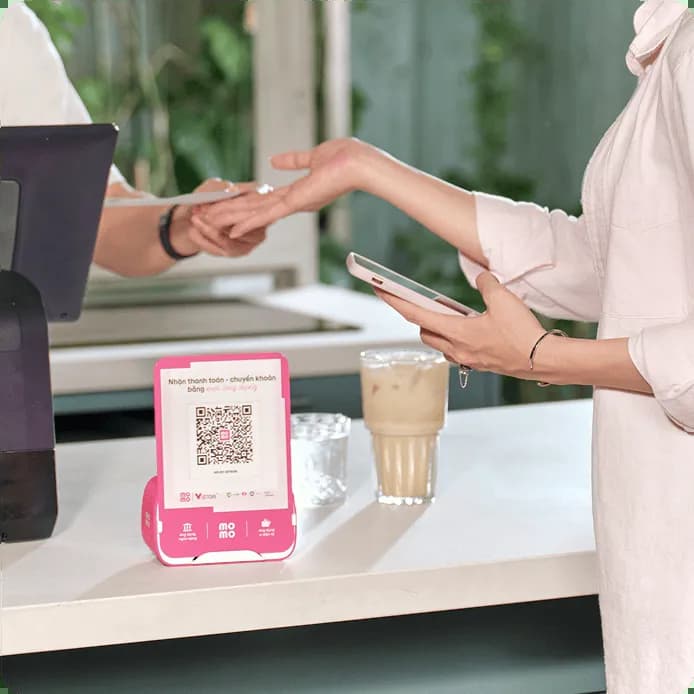 Loa thông báo MoMo hoạt động khi chủ quán bận